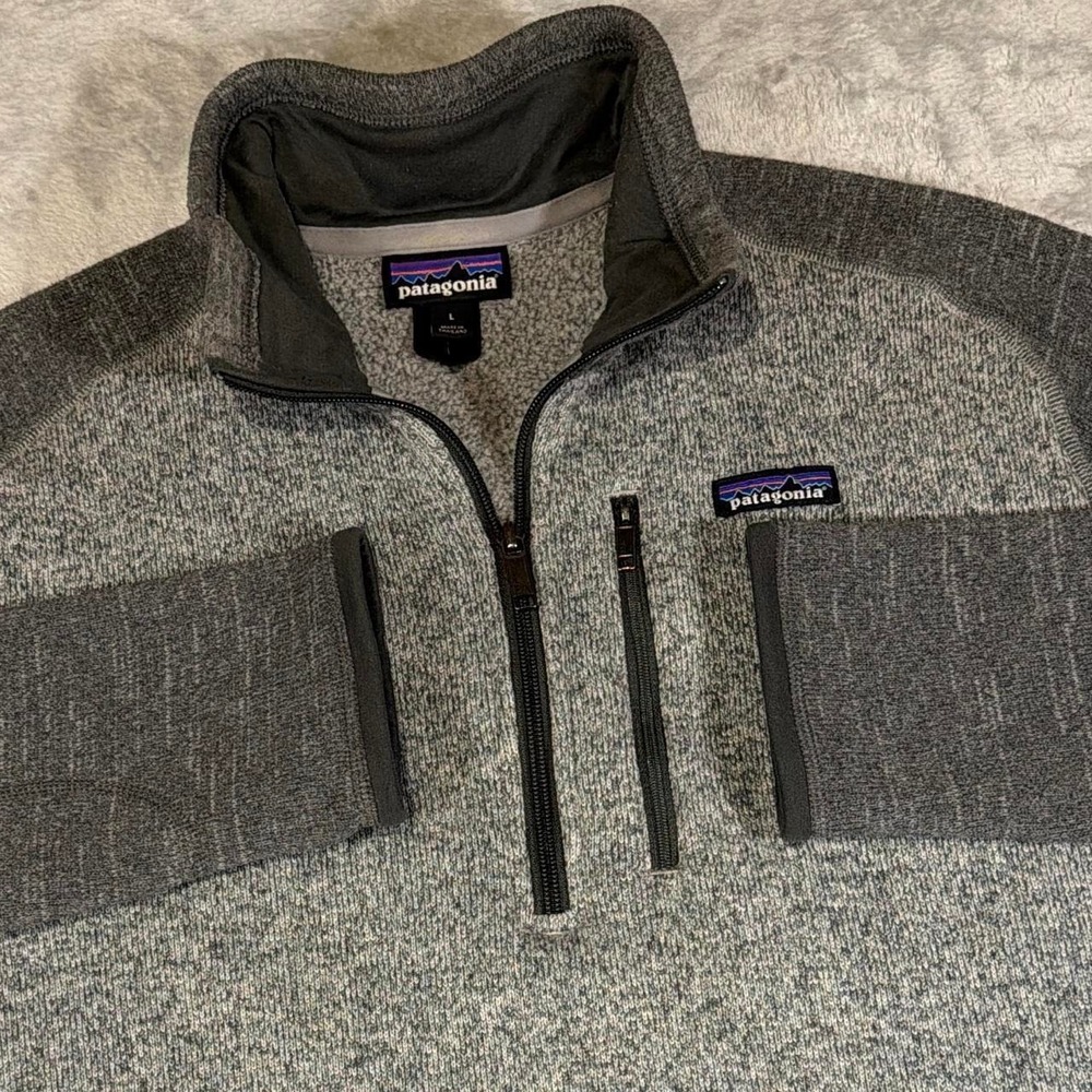 Vintage Patagonia Better Sweater Quarter Zip Fleece | Gray | Large